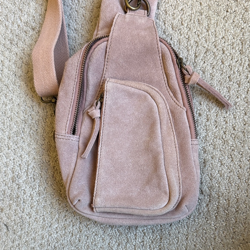 Free People Blush Suede Sling Bag - Picture 3 of 7